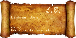 Linkner Bors névjegykártya